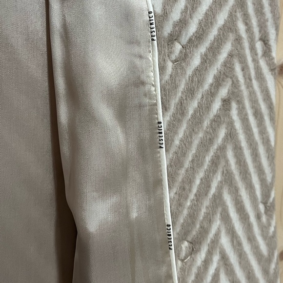 NWT Peserico Oversized Herringbone Coat in White & Brown, US Size 10, IT 46 - Picture 9 of 14